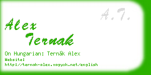 alex ternak business card